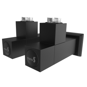 Крани кутові квадратні G1/2 чорний мат Крани кутові квадратні G1/2 чорний мат