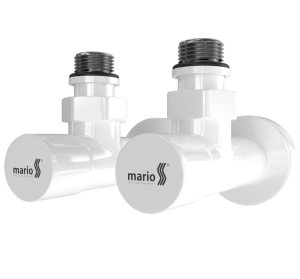 Краны угловые удлиненные G1/2" белый глянец