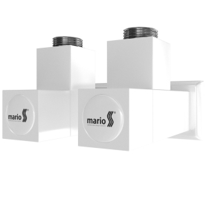 Краны угловые квадратные G1/2" белый глянец