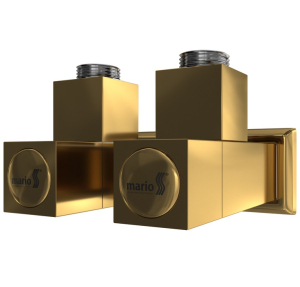 Крани для рушникосушок квадратні G1/2 золото