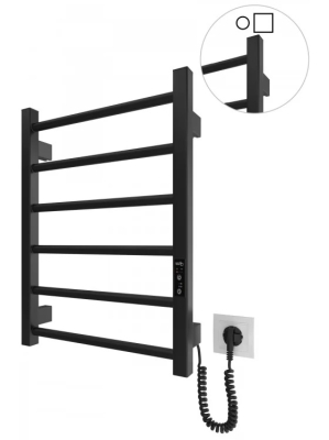 Электрический полотенцесушитель HF Leeds 570х430 TR K черный мат