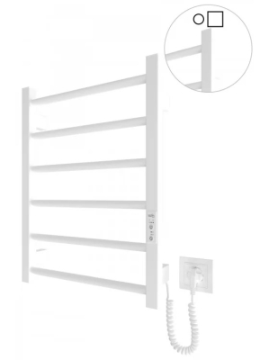 Электрический полотенцесушитель HF Leeds 570х430 TR K белый мат
