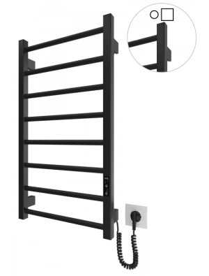 Электрический полотенцесушитель HF Leeds 770х430 TR K черный мат