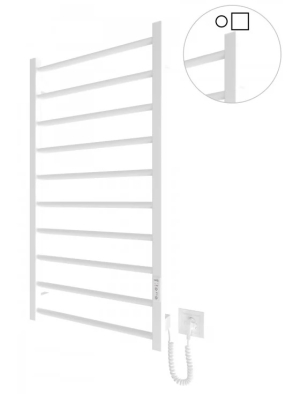 Электрический полотенцесушитель HF Leeds 970х530 TR K белый мат