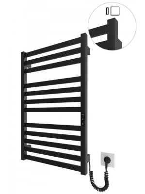 Электрический полотенцесушитель HF Oxford 770х530 TR K черный мат
