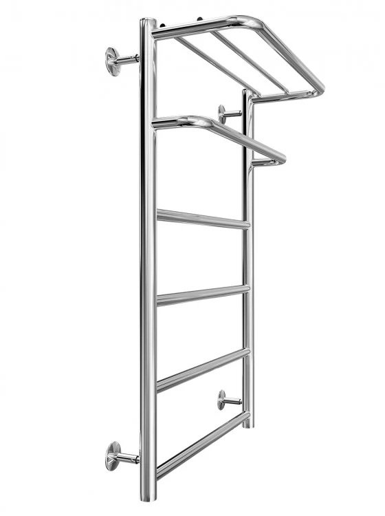Водяной полотенцесушитель INOX Отель 770х530/500 с полкой