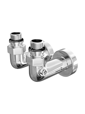 Краны угловые запорные для полотенцесушителей G1/2″ комплект 2 шт