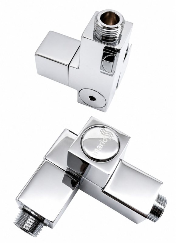 Краны угловые квадратные под ТЭН G1/2" комплект 2шт