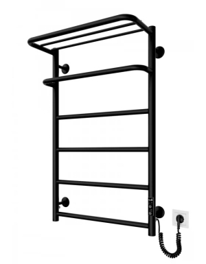 Электрический полотенцесушитель с полкой Hotel -I 800х530 TR K черный Электрический полотенцесушитель с полкой Hotel -I 800х530 TR K черный